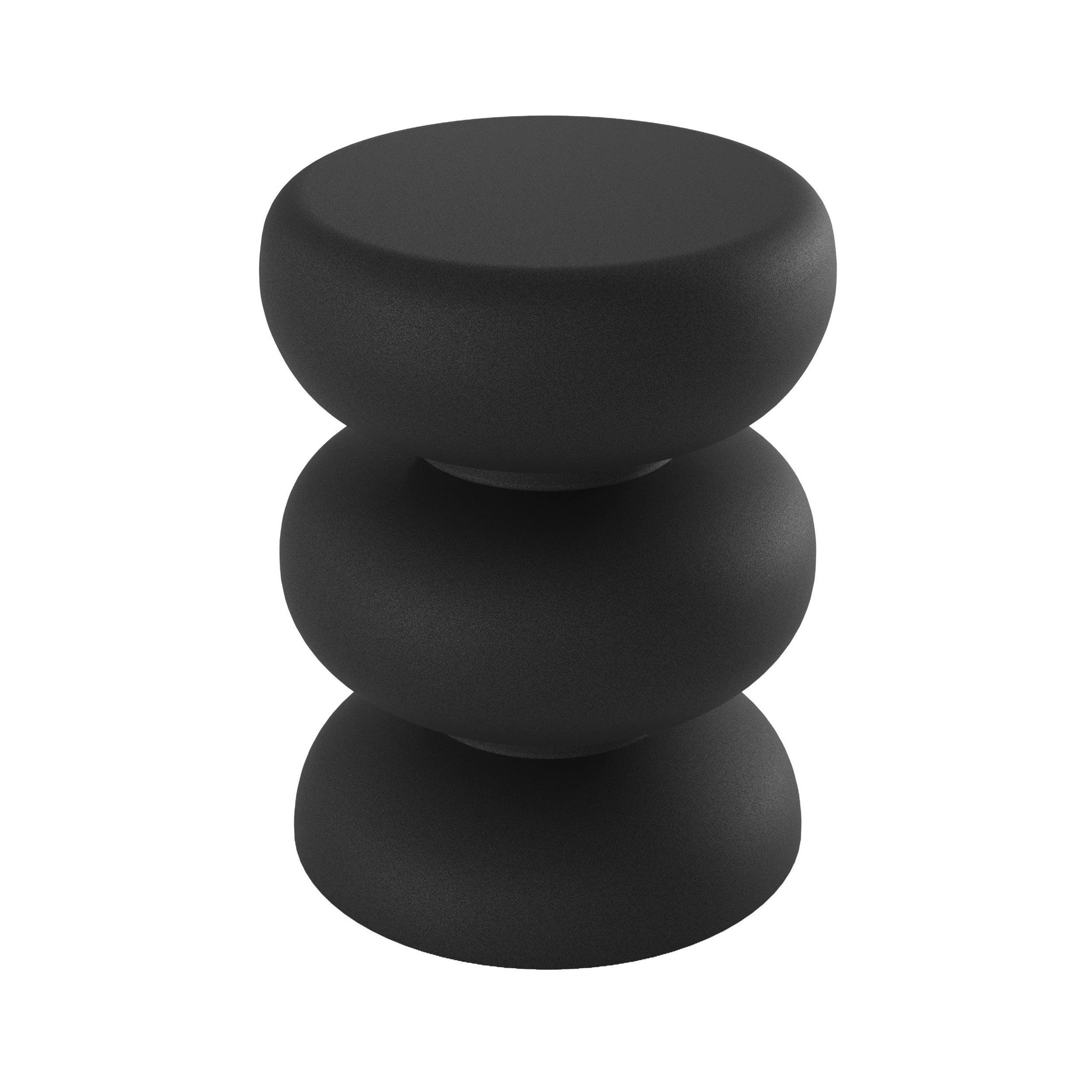 MAISON PAVANE Table d'appoint ronde en métal noir d35 cm-cléo