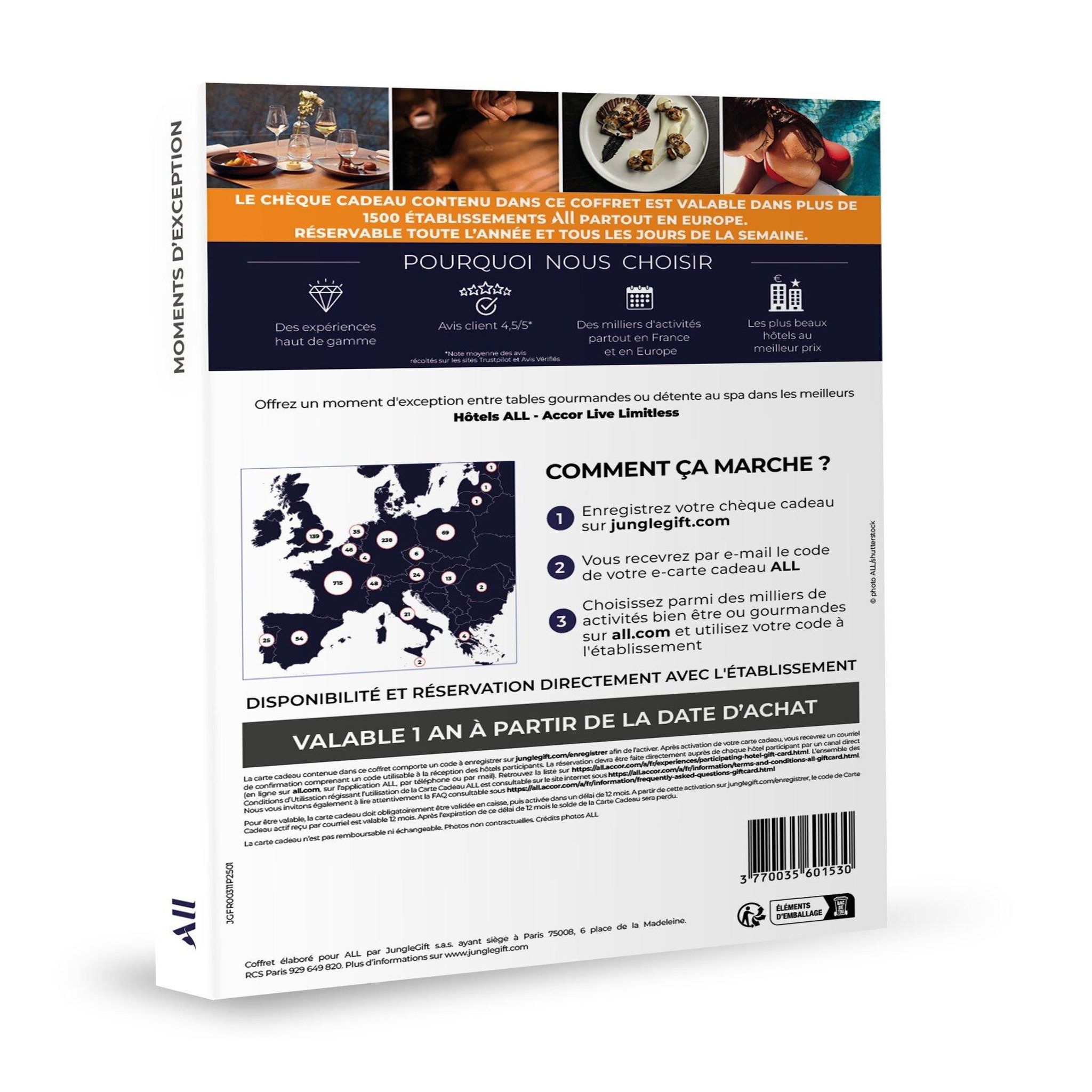 Voir la diapositive 3 : ALL ACCOR Coffret cadeau All-accor - Moments d'exception