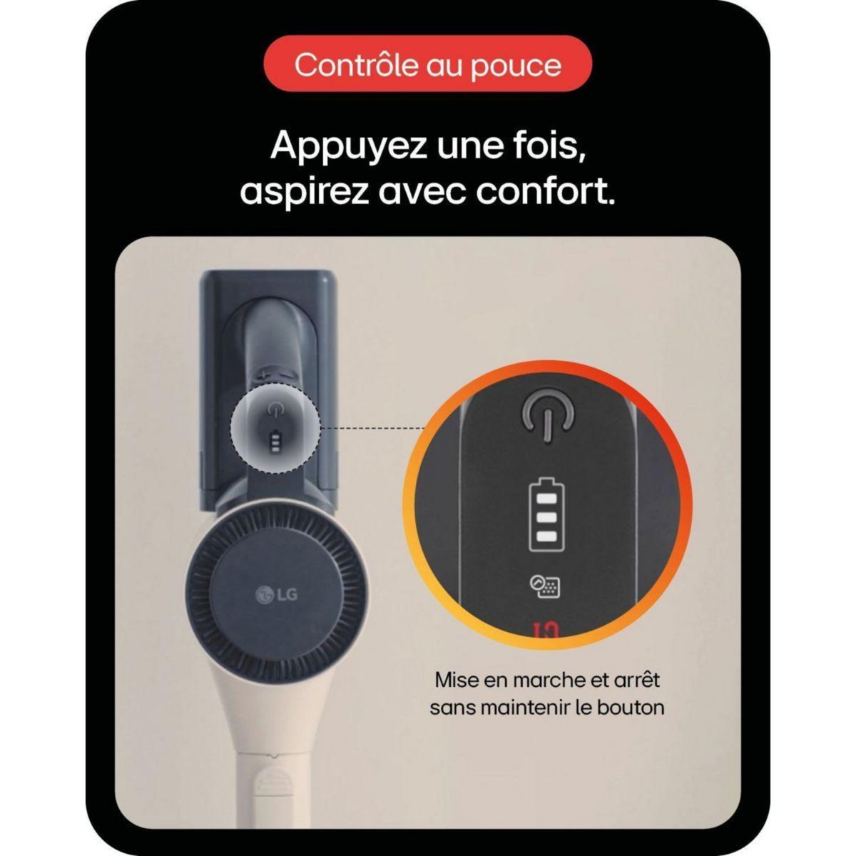 LG Aspirateur balai A9C-SLIM1C