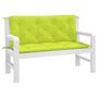 Voir la diapositive 3 : VIDAXL Coussins de banc de jardin lot de 2 vert vif tissu Oxford