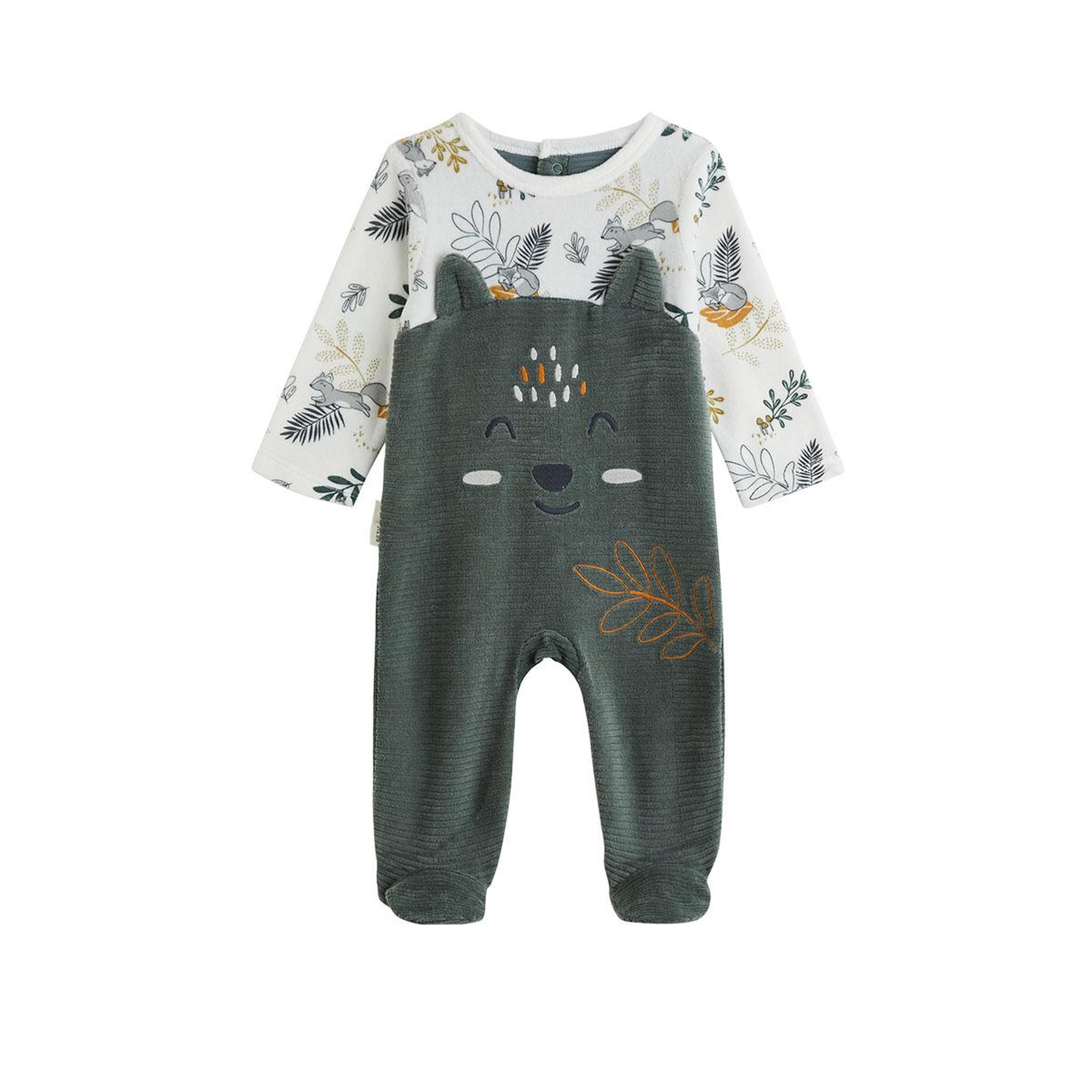Voir la diapositive 1 : Petit Béguin Pyjama bébé en velours elliott