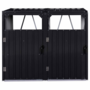 Voir la diapositive 4 : ID MARKET Cache poubelle double en acier gris anthracite