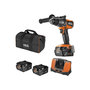 Voir la diapositive 1 : AEG Perceuse percussion AEG 18V Brushless - 2 batteries 5.0Ah - 1 chargeur - Poignée additionnelle - BS