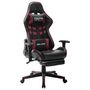 Voir la diapositive 1 : VIDAXL Chaise de jeu avec repose-pied Noir et bordeaux Cuir artificiel