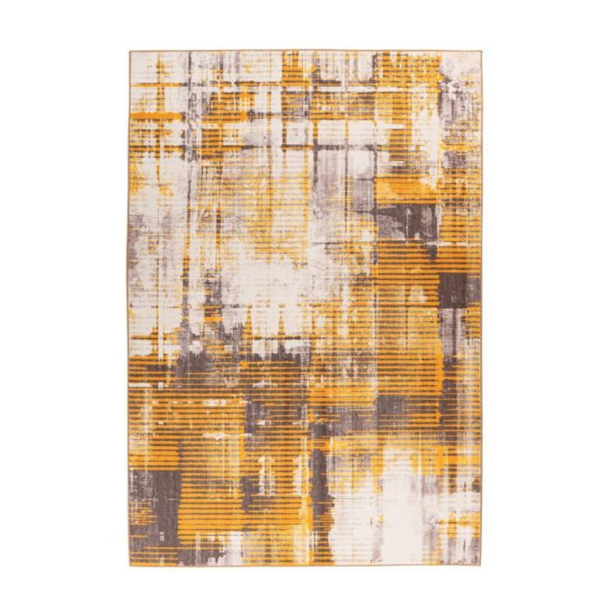 Paris Prix Tapis Tissé Doux à Poils Courts  Saphira  Jaune