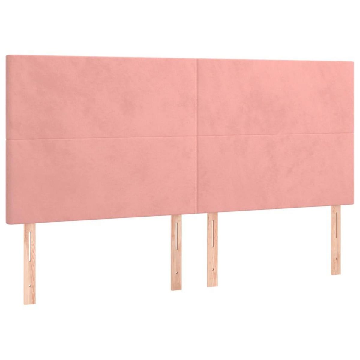 VIDAXL Tetes de lit 4 pcs Rose 100x5x78/88 cm Velours