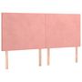 Voir la diapositive 2 : VIDAXL Tetes de lit 4 pcs Rose 100x5x78/88 cm Velours