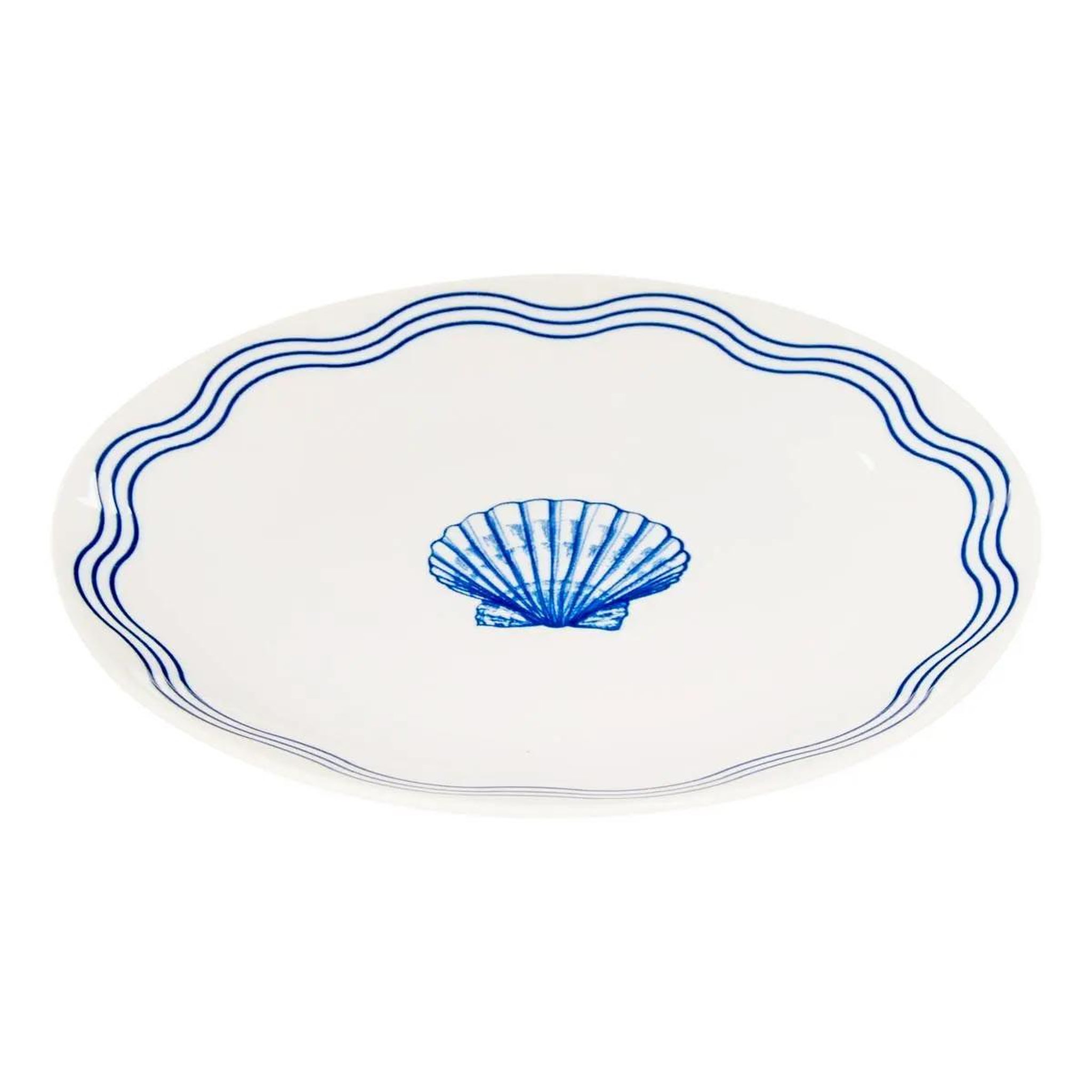 Voir la diapositive 2 : SECRET DE GOURMET Lot de 6 assiettes à dessert  océania  19cm bleu