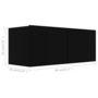 Voir la diapositive 6 : VIDAXL Ensemble de meuble TV 2 pcs Noir Bois d'ingenierie