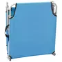 VIDAXL Chaise longue pliable Acier et tissu Bleu turquoise