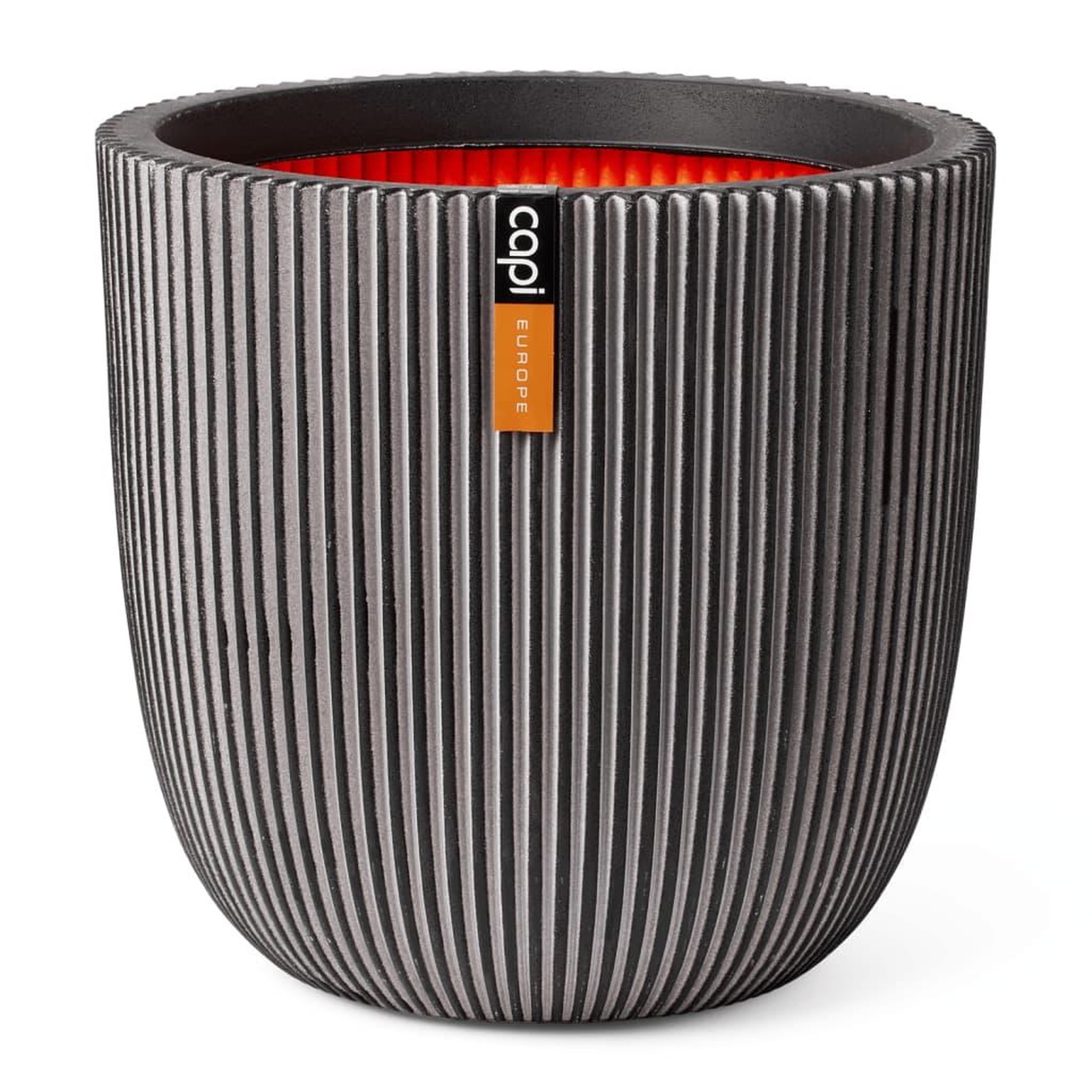 Voir la diapositive 2 : CAPI Capi Jardiniere Groove 43x41 cm anthracite