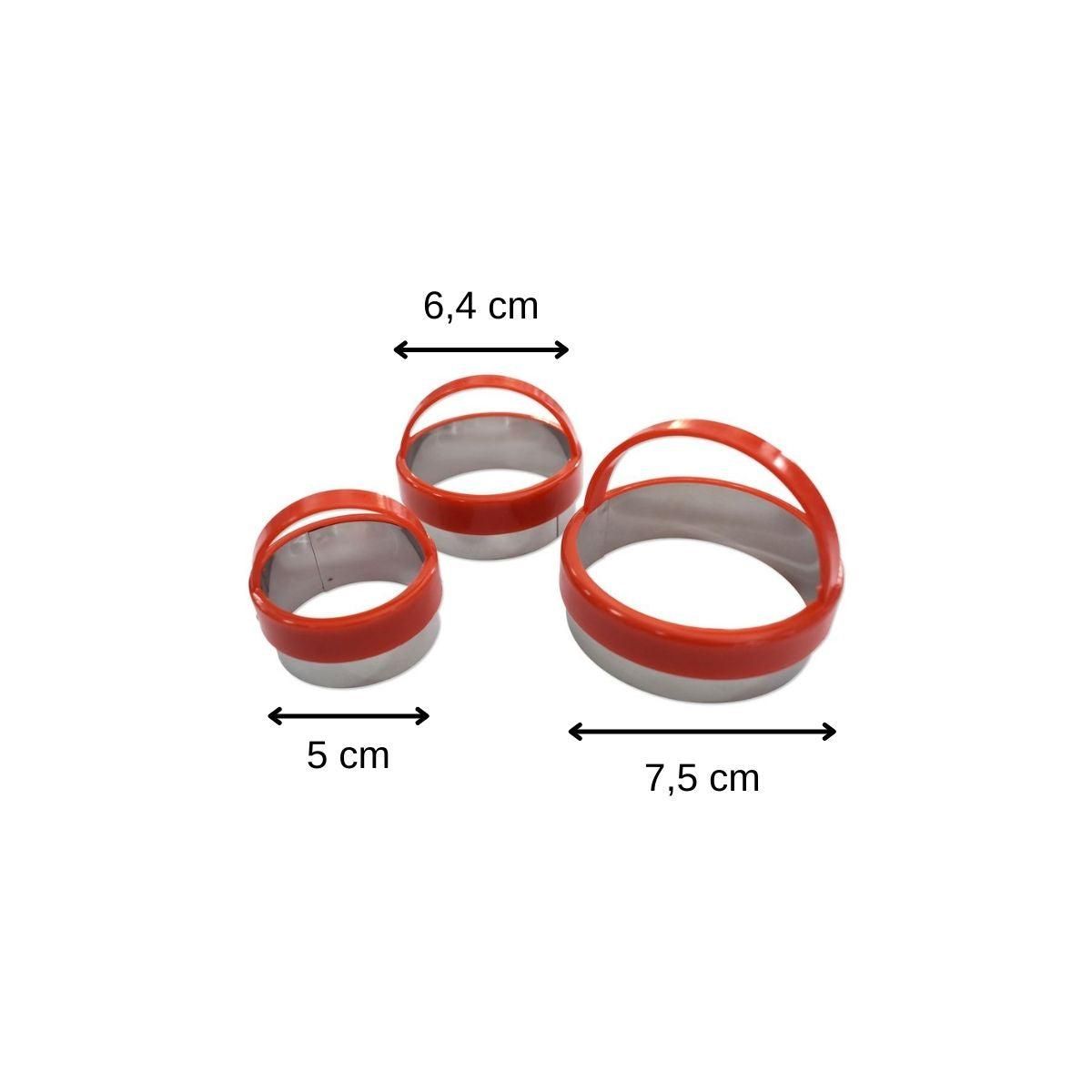 ZENKER Lot de 3 emporte-pièces ronds avec poignée Zenker Emporte-pièces