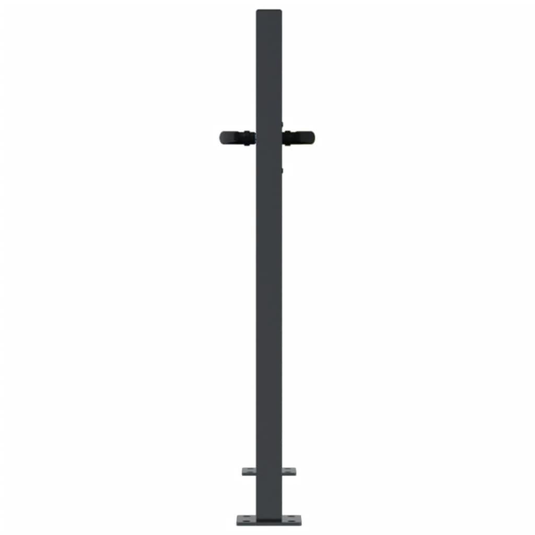 Voir la diapositive 5 : VIDAXL Portail de jardin anthracite 105x80 cm acier conception d'herbe