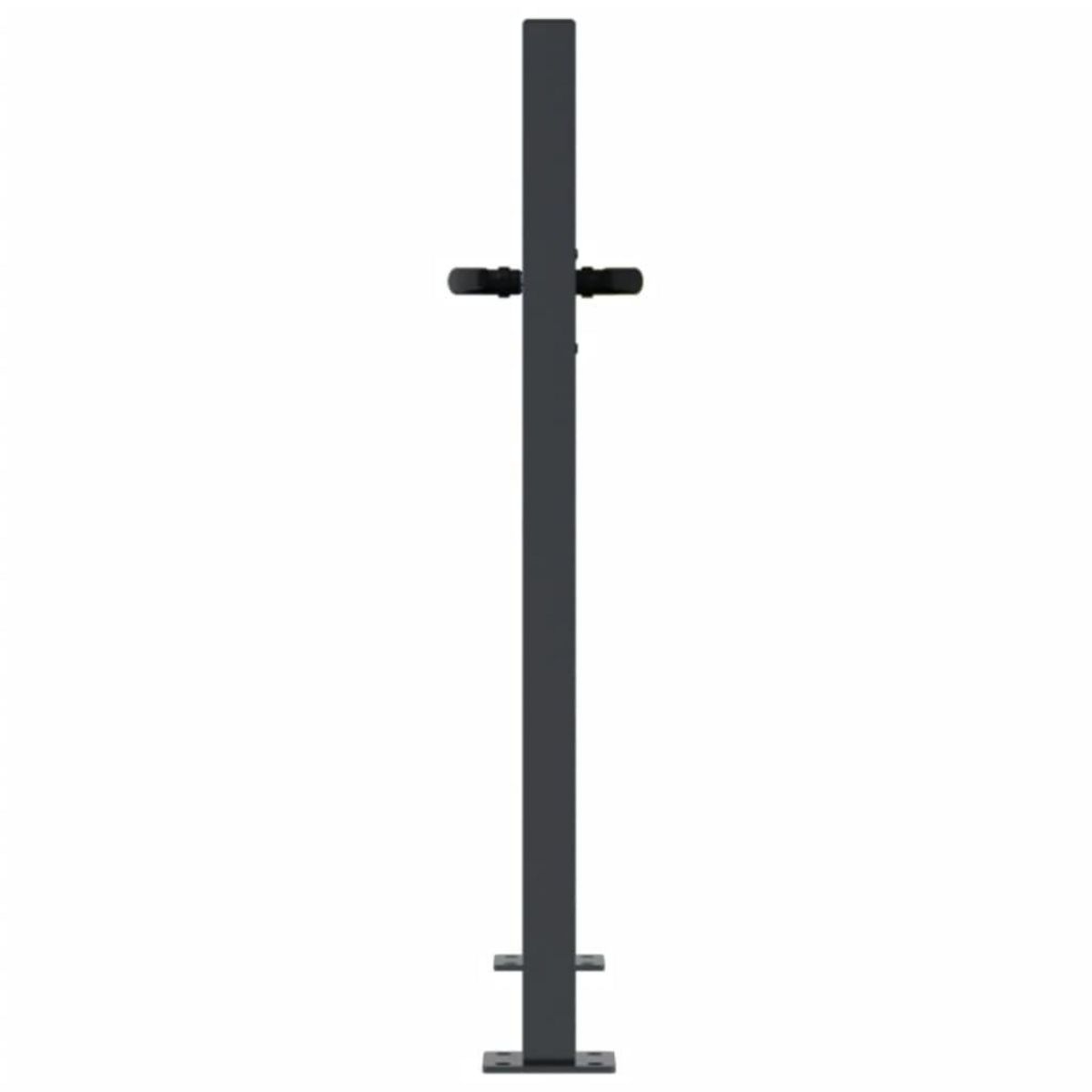 VIDAXL Portail de jardin anthracite 105x80 cm acier conception d'herbe