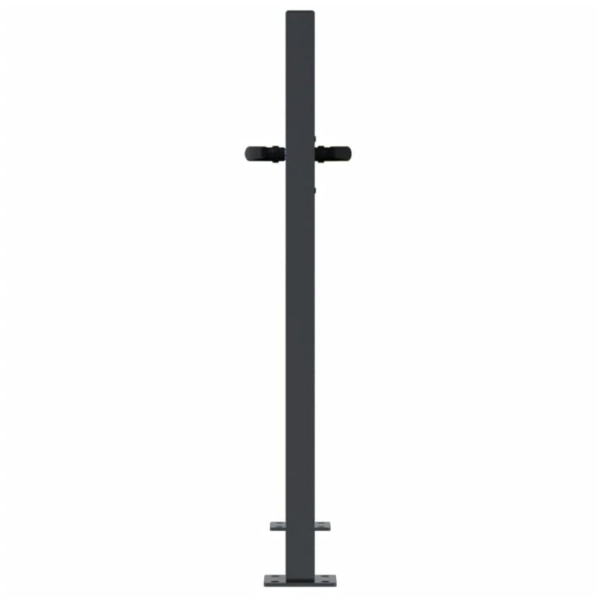 VIDAXL Portail de jardin anthracite 105x80 cm acier conception d'herbe