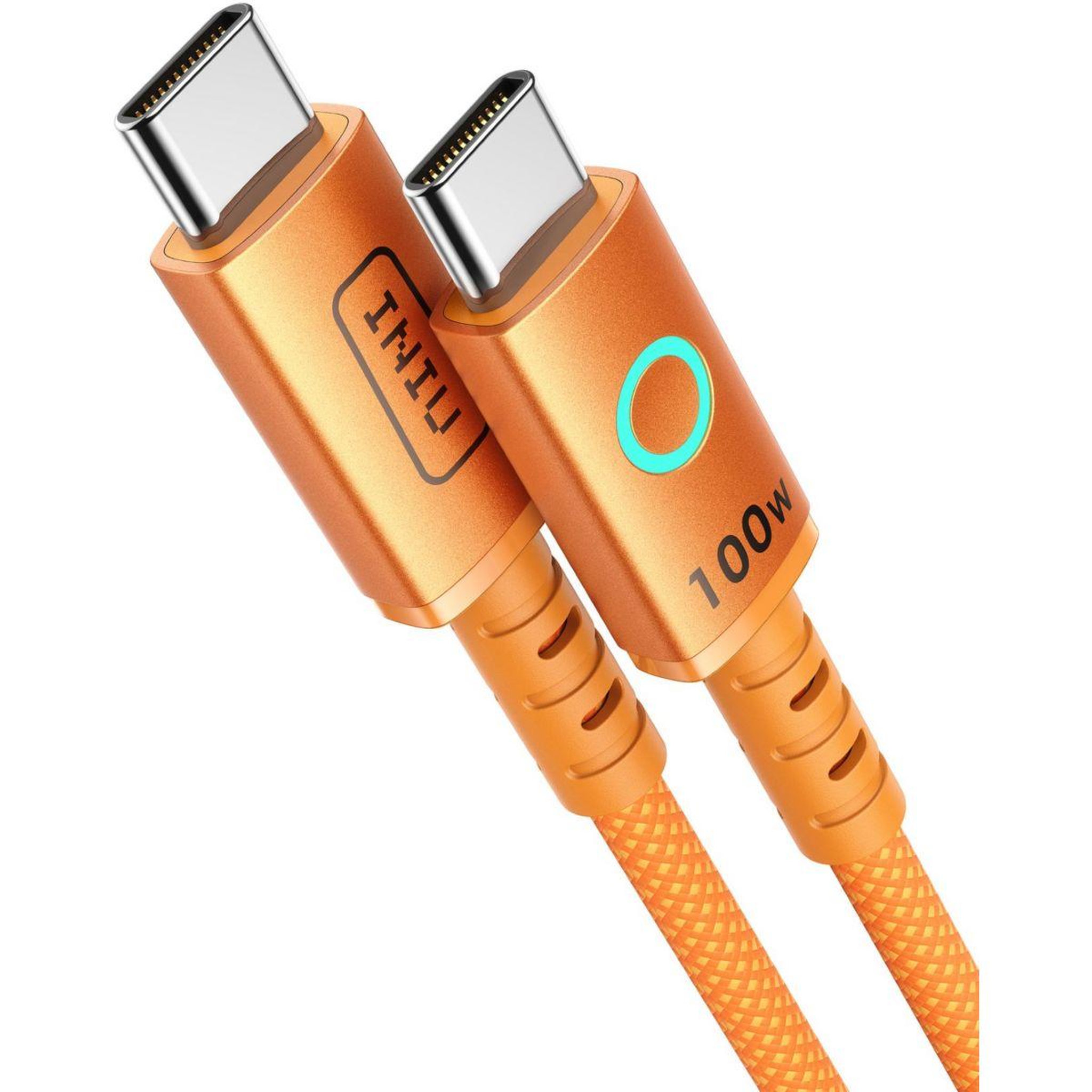 Voir la diapositive 2 : INIU Câble usb c 100w usb-c/usb-c 2m leopard orange