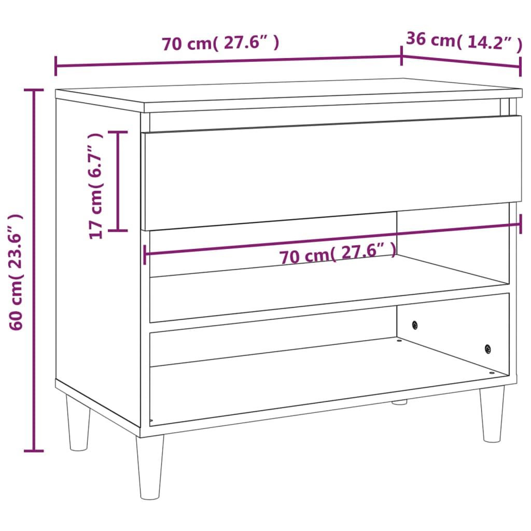 Voir la diapositive 6 : VIDAXL Armoire a chaussure Blanc brillant 70x36x60 cm Bois ingenierie