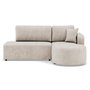 Voir la diapositive 1 : BEST MOBILIER Miro - canapé d'angle droit 4 places convertible avec coffre en velours texturé