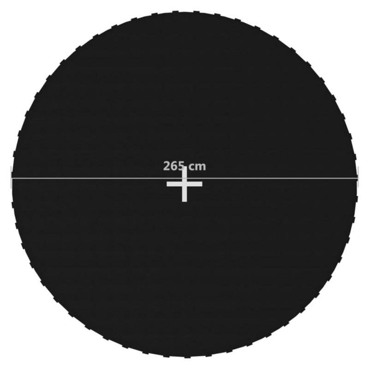 VIDAXL Tapis de saut Tissu Noir pour trampoline rond de 3,05 m