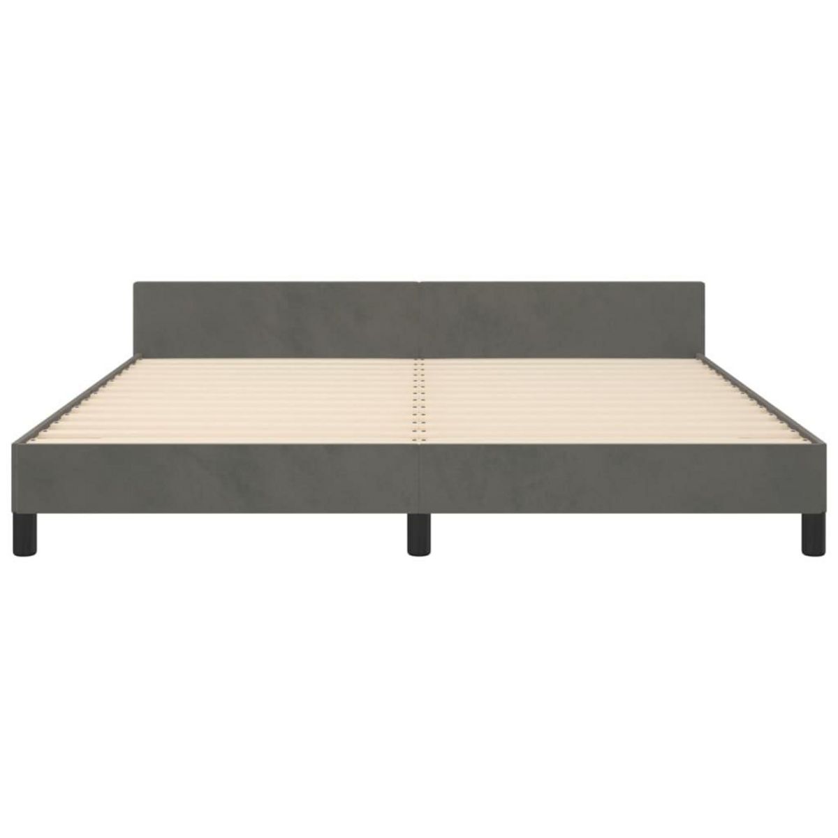 VIDAXL Cadre de lit sans matelas gris fonce 160x200 cm velours