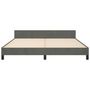 Voir la diapositive 5 : VIDAXL Cadre de lit sans matelas gris fonce 160x200 cm velours