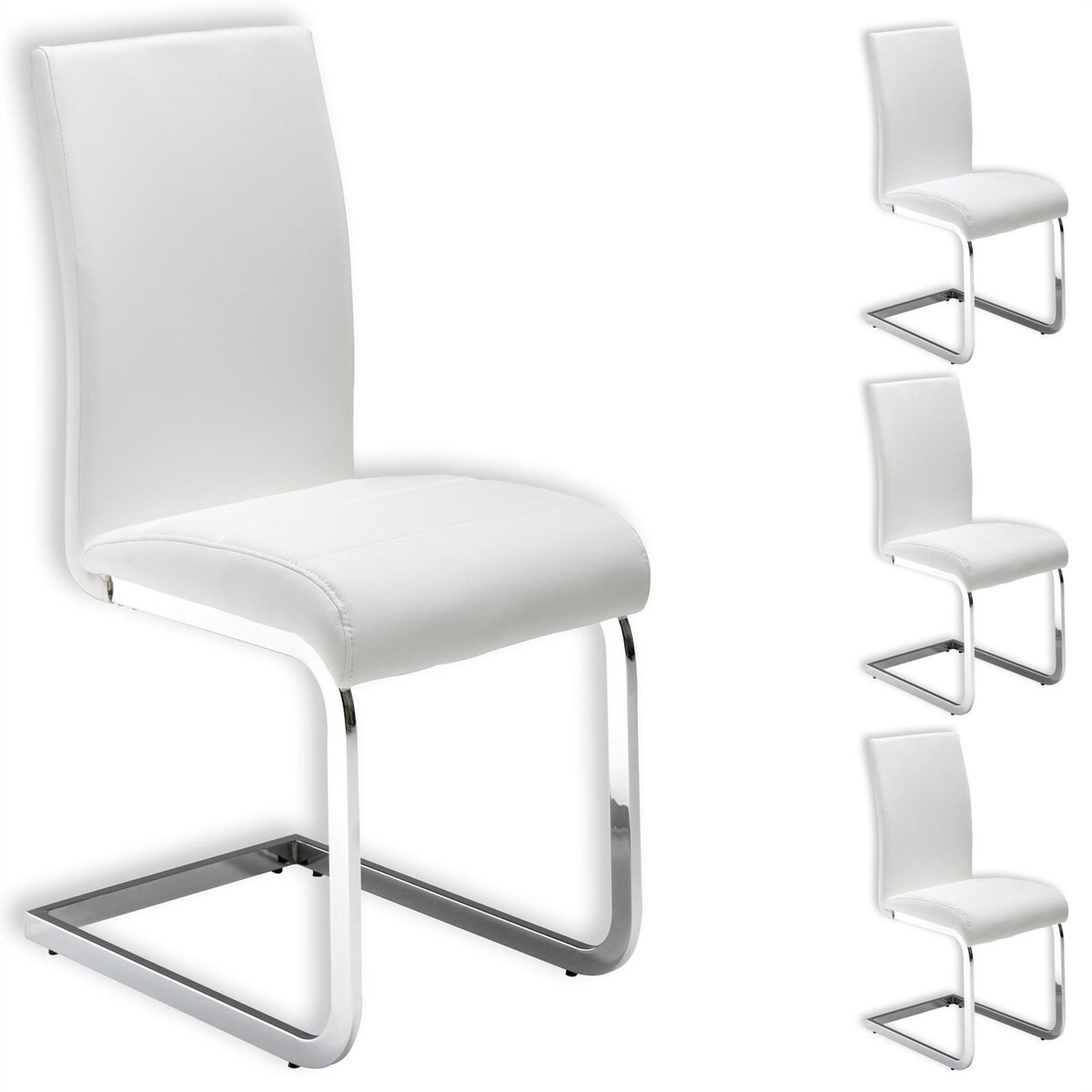 IDIMEX Lot de 4 chaises LETICIA, en synthétique