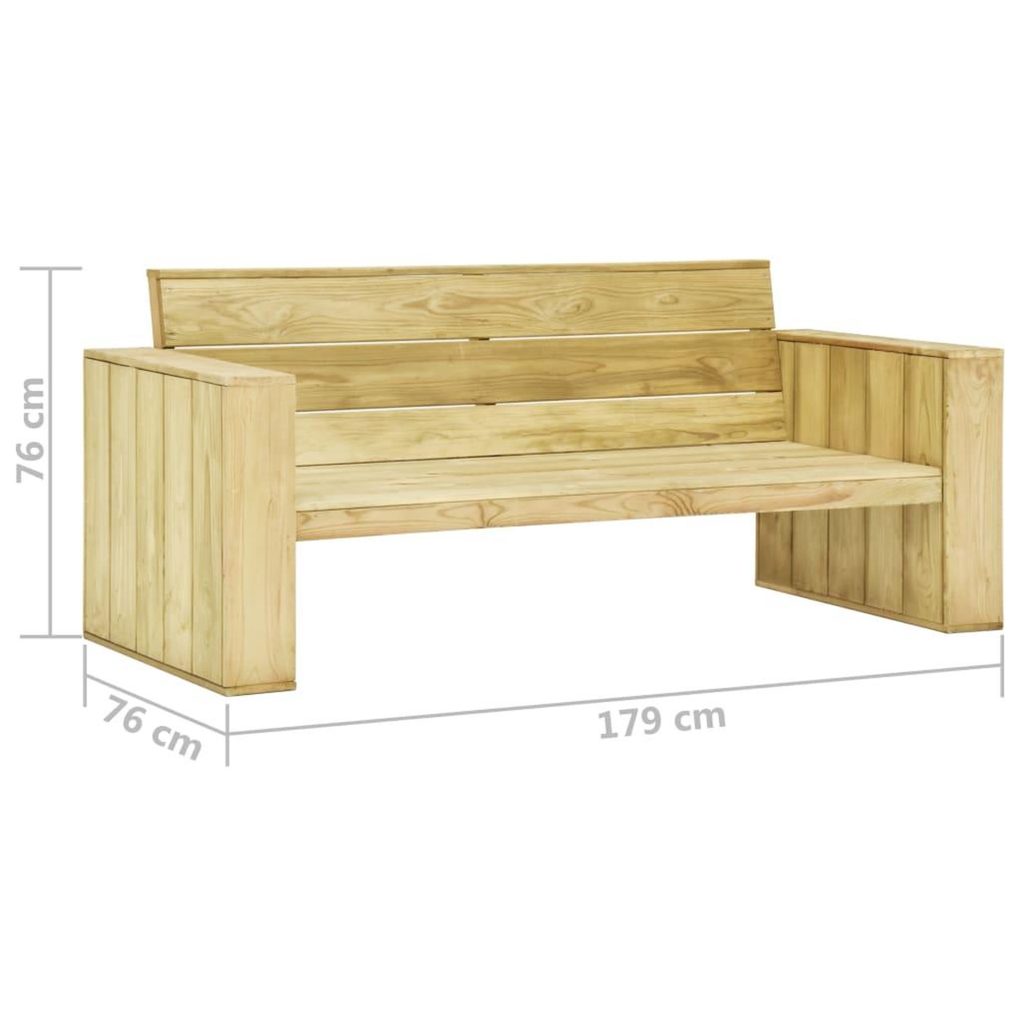 Voir la diapositive 6 : VIDAXL Salon de jardin 5 pcs Bois de pin impregne