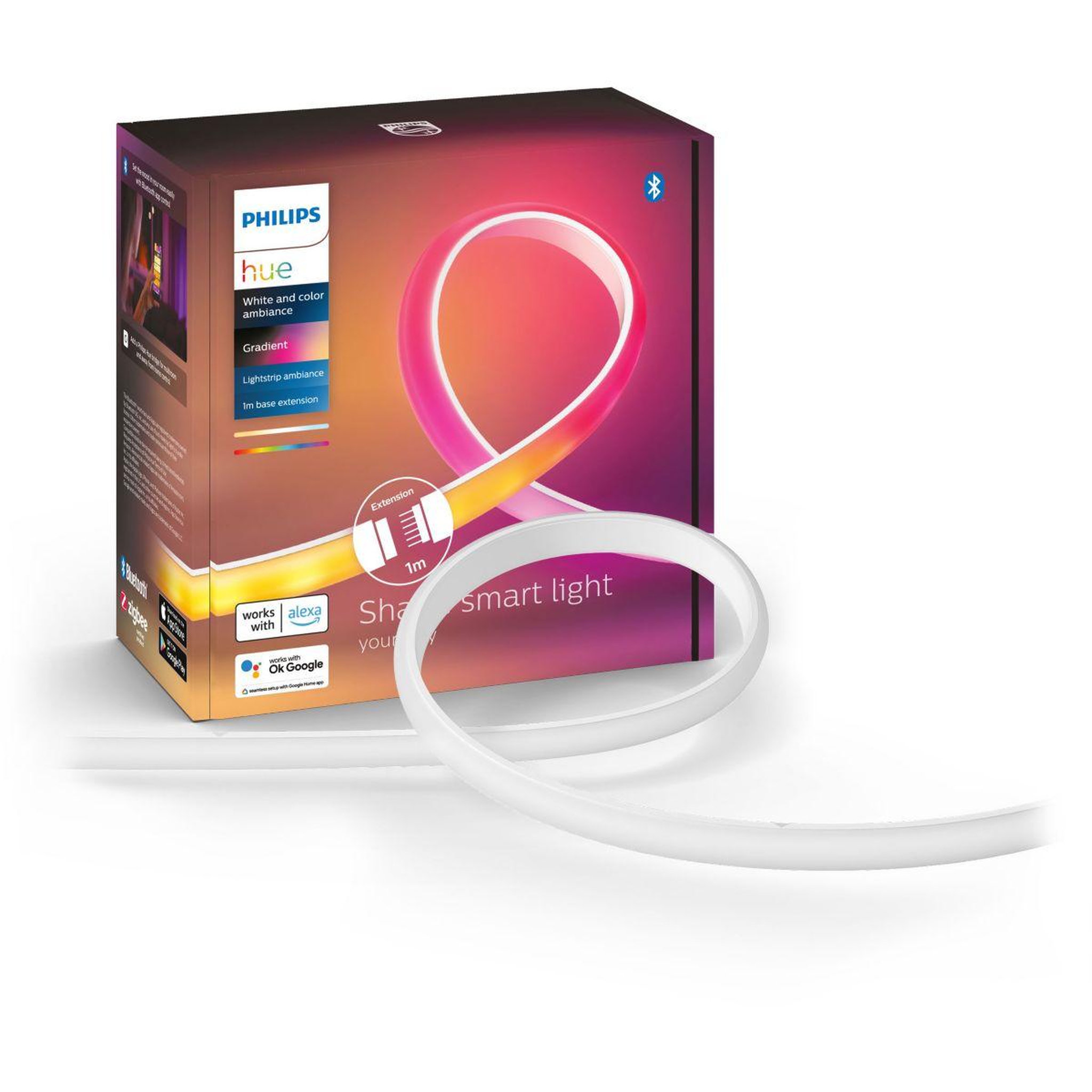 Philips Ruban LED HUE W&C Lightstrip Gradient extension 1M