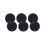 BJORN Sous-verre rond - 6 pièces - Feutre recyclé noir