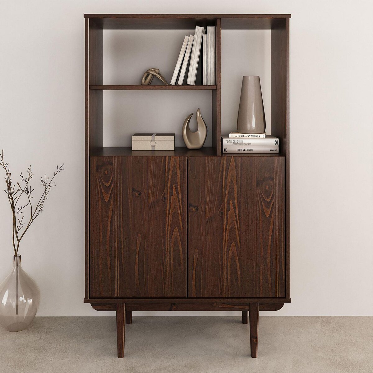 IDIMEX Buffet haut SIMONA H 133 cm en bois massif