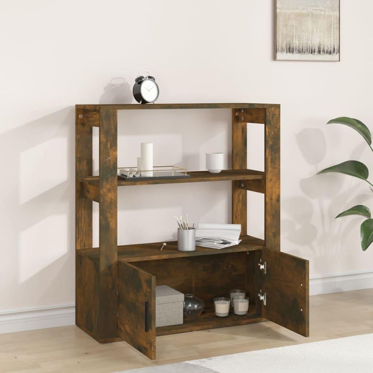 VIDAXL Buffet Chene fume 80x30x90 cm Bois d'ingenierie