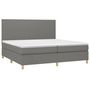 Voir la diapositive 3 : VIDAXL Sommier a lattes de lit avec matelas Gris fonce 200x200cm Tissu
