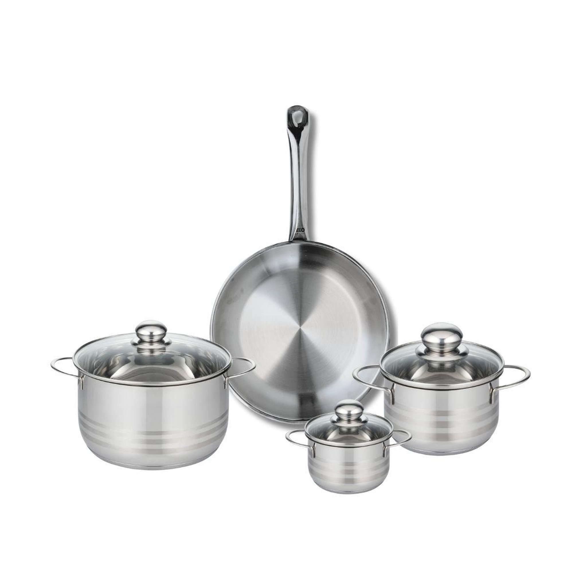 ELO Ensemble de 1 poêle de cuisson 28 cm et 3 faitouts 12, 16 et 20 cm elo profi brillant