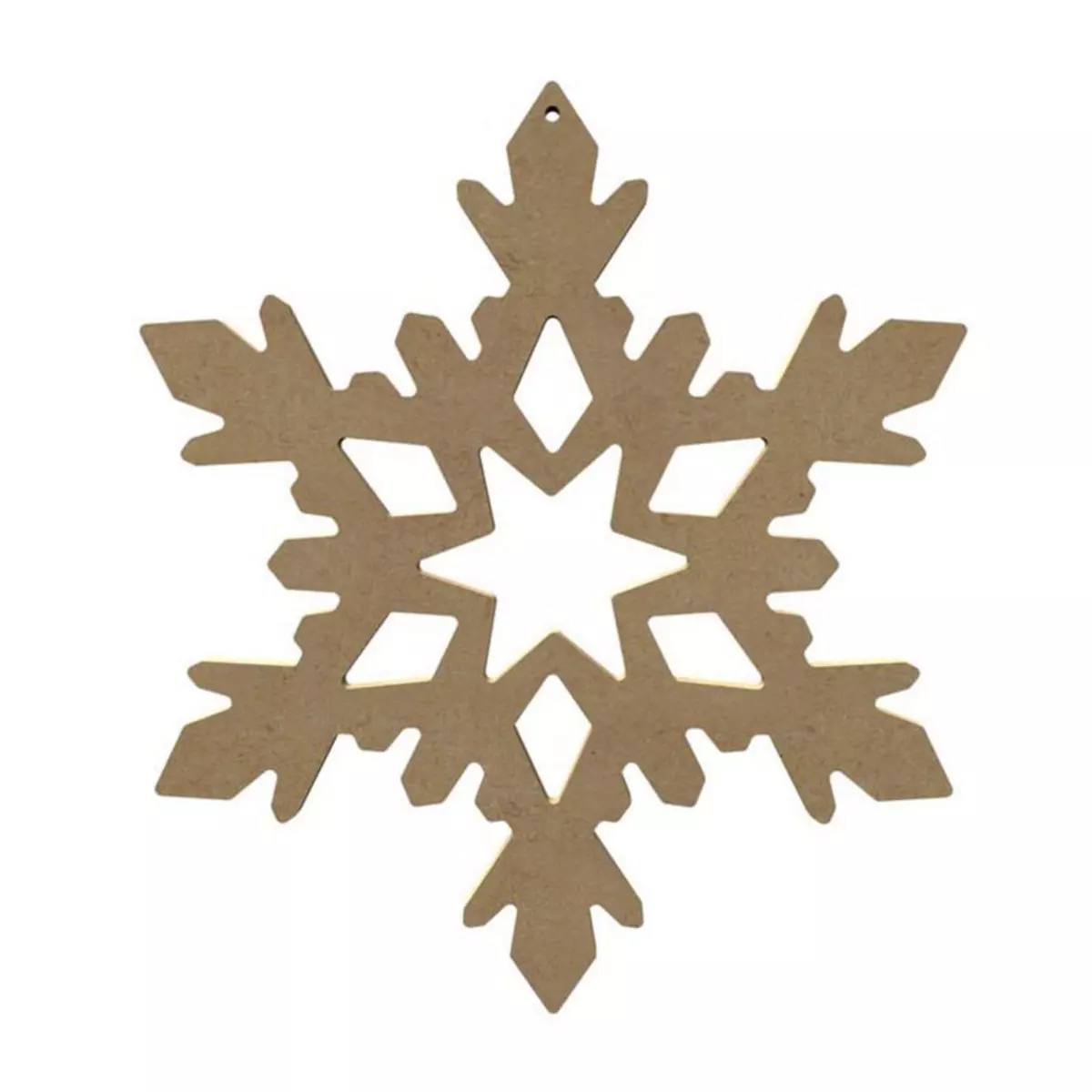  Flocon de neige en bois MDF à décorer - 23 x 23 cm
