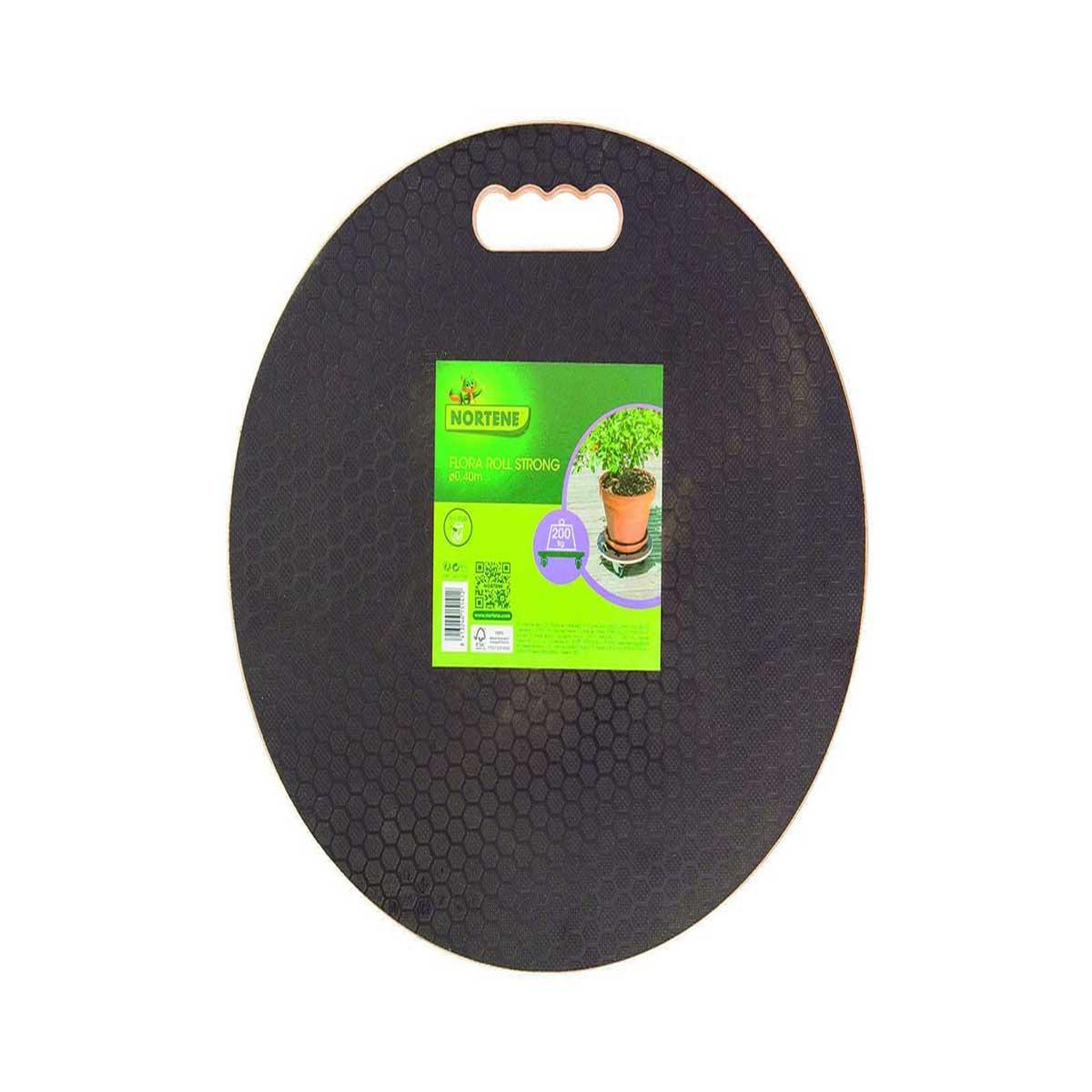 Voir la diapositive 3 : Nortene Support à roulettes bois fsc flora roll strong - marron - ø 40 cm