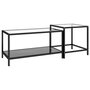 Voir la diapositive 5 : VIDAXL Tables a the 2 pcs Verre trempe Noir