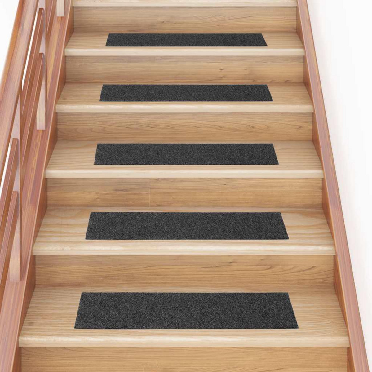 VIDAXL Tapis d'escalier auto-adhesifs 30 pcs anthracite 76x20 cm