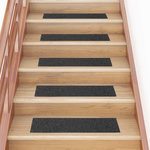 VIDAXL Tapis d'escalier auto-adhesifs 30 pcs anthracite 76x20 cm