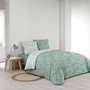 Voir la diapositive 5 : Douceur d'Intérieur Housse de couette 240x220 + 2 taies MALIA sauge 100% coton