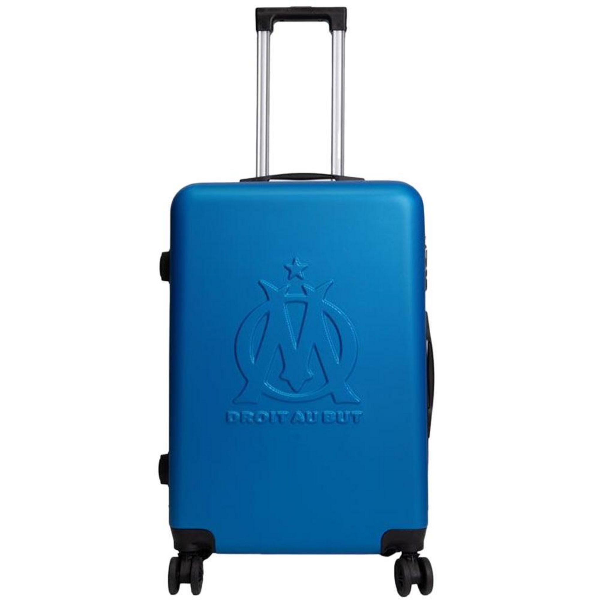 Set De 3 Valises Olympique De Marseille – Petite, Moyenne, Grande, Couleur Champagne, Pour Supporters OM