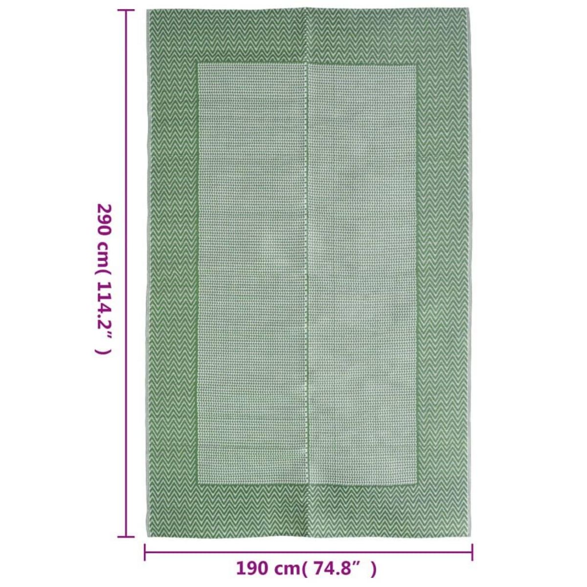 VIDAXL Tapis d'exterieur Vert 190x290 cm PP