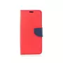 amahousse Housse Galaxy S9 Plus folio rouge texturé languette aimantée