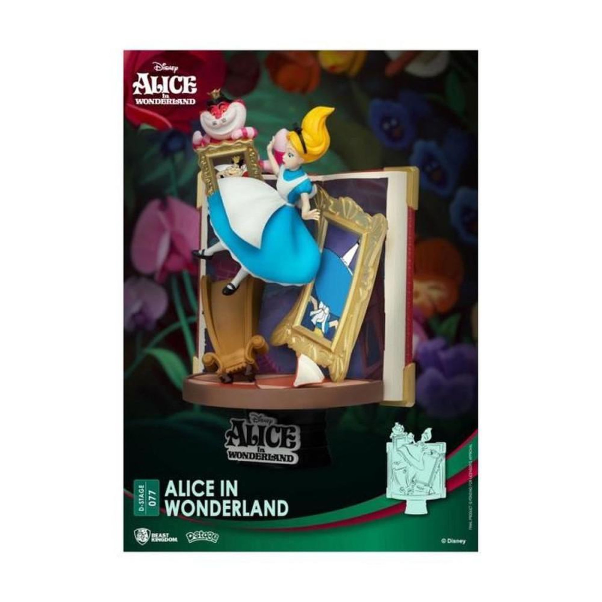 Voir la diapositive 3 : Diorama Coffret Story Book Alice au pays des merveilles figurine PVC 15 cm