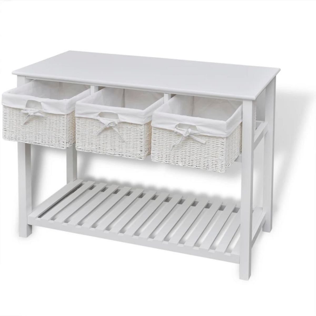 VIDAXL Buffet de rangement Blanc