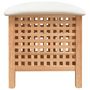 Voir la diapositive 5 : VIDAXL Tabouret de salle de bain 48x47,5x52 cm Bois massif de noyer