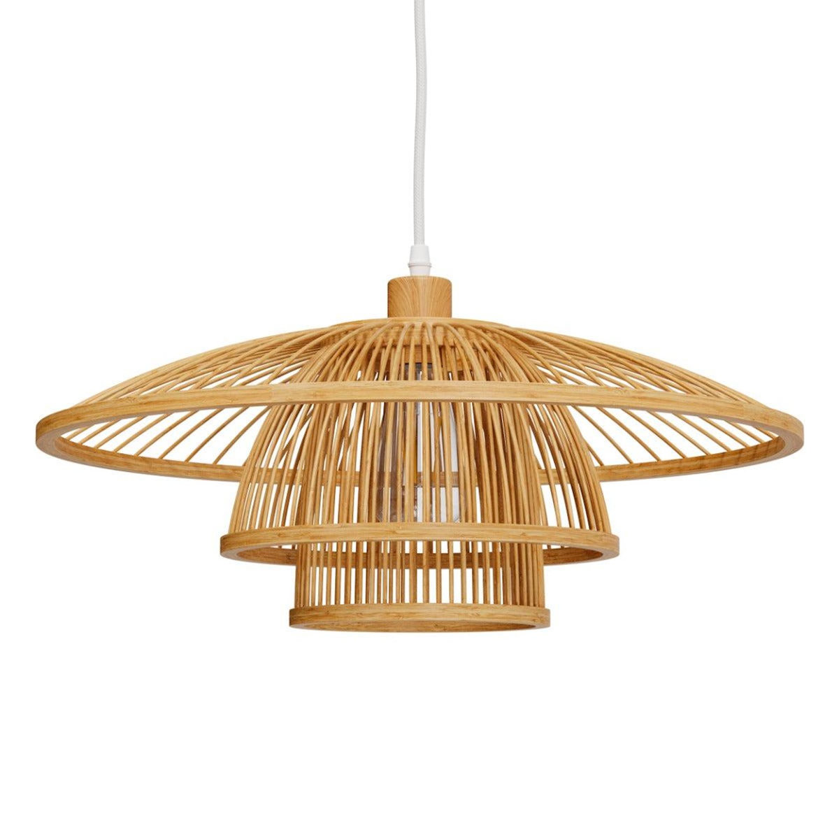Rendez vous déco Suspension en bambou naturel et métal D50 cm-Mirabel