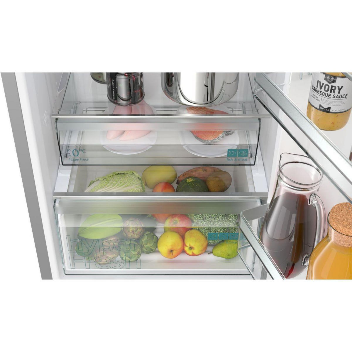 Siemens Réfrigérateur combiné KG39N2ICF iQ300, Tiroirs hyperFresh 0°