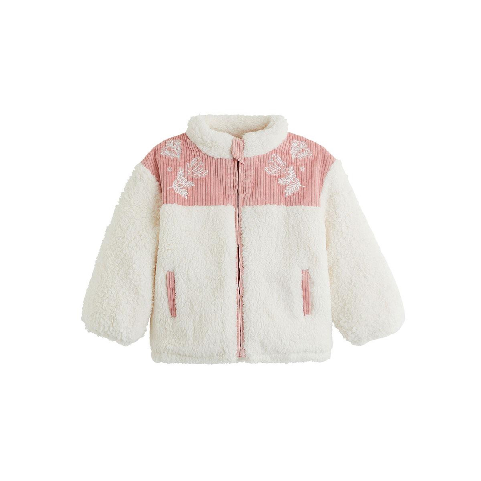 PETIT BEGUIN Veste enfant en sherpa cléo. Coloris disponibles : Rose