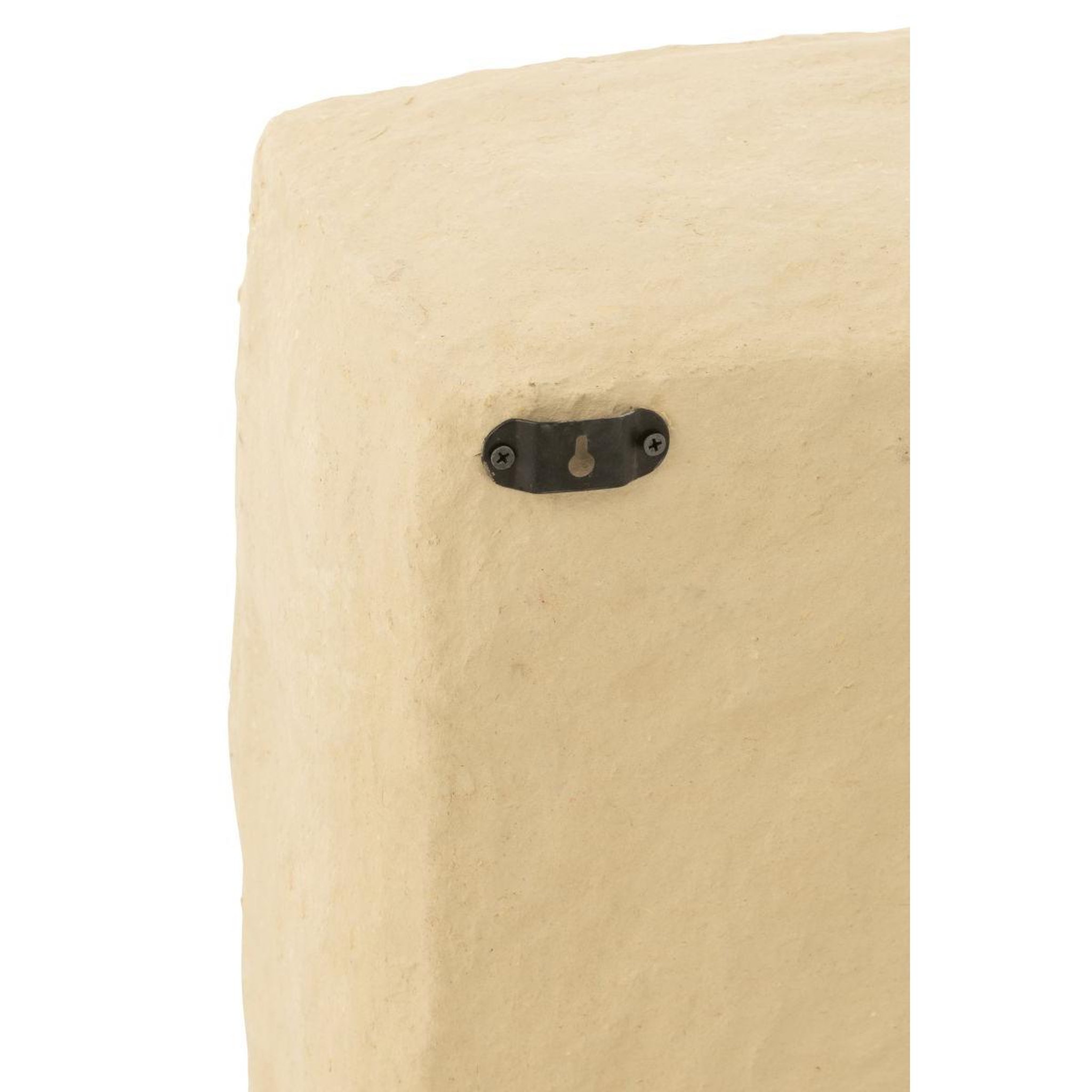 Voir la diapositive 3 : J-LINE Étagère murale en papier mâché  flint  80cm naturel
