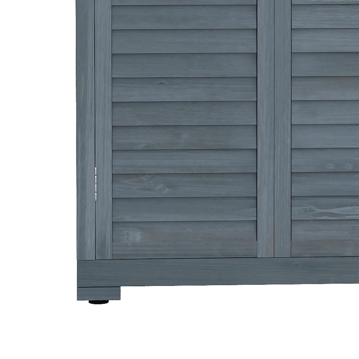 OUTSUNNY Armoire de jardin abri jardin remise pour outils sur pied 2 étagères portes persiennes toit bitumé étanche bois sapin pré-huilé gris